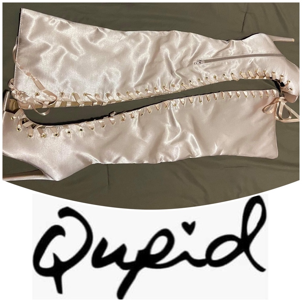 Qupid OTK Peep Toe Shoe Boots